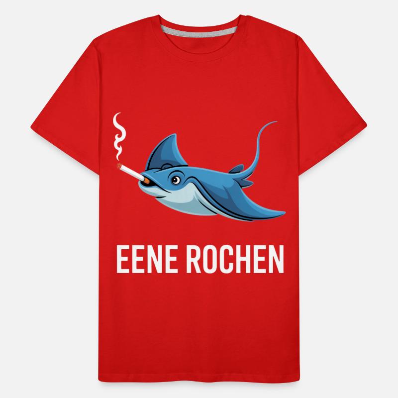 Eene Rochen Raucher Spruch Zigarette Kippe Rauchen Männer Premium Bio T-Shirt