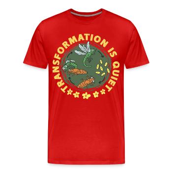 Libelle Libellen Transformation Is Quiet - Männer Premium Bio T-Shirt - Rot - Vorne - Damien (186cm)