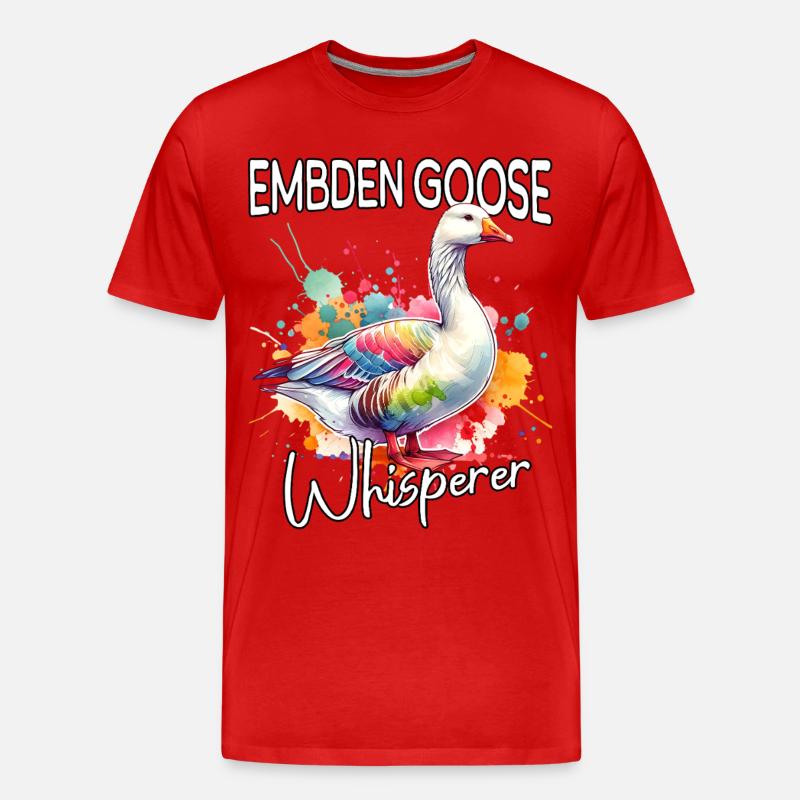 Emdengans Flüsterer - Männer Premium Bio T-Shirt - Rot