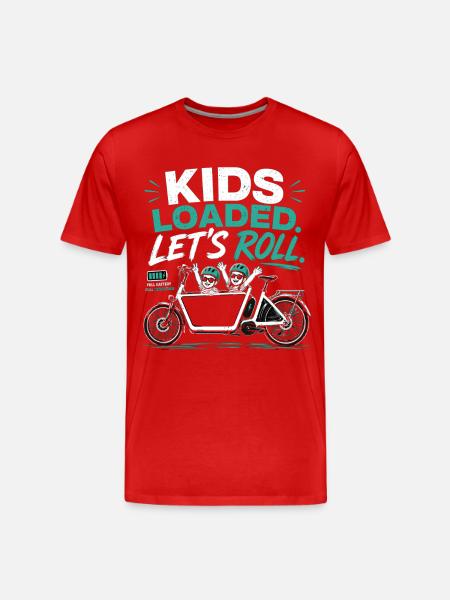 Vélo cargo Kids Loaded - T-shirt bio Premium Homme - rouge