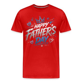 Alles Gute zum Vatertag-Chart – Vatertag - Männer Premium Bio T-Shirt - Rot - Vorne - Damien (186cm)