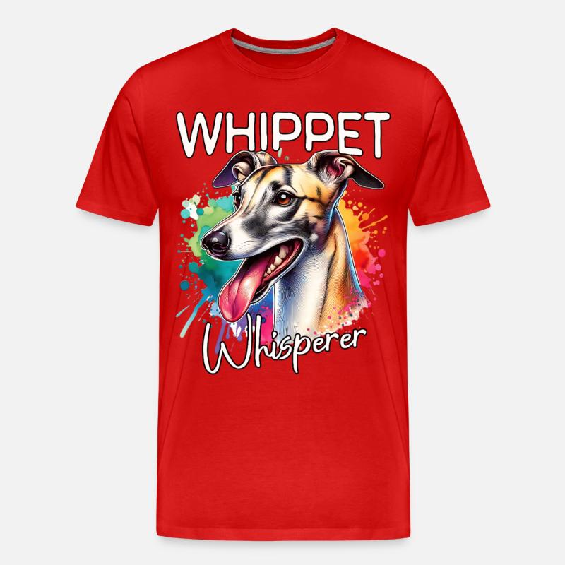 Windhund Flüsterer - Männer Premium Bio T-Shirt - Rot