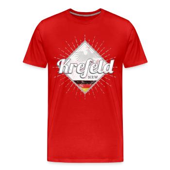 Krefeld Stadt in Deutschland Nordrhein-Westfalen - Männer Premium Bio T-Shirt - Rot - Vorne - Damien (186cm)