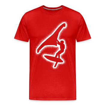 Wing Surf Wingsurfen Kinder Jungen Herren Wingfoil - Männer Premium Bio T-Shirt - Rot - Vorne - Damien (186cm)