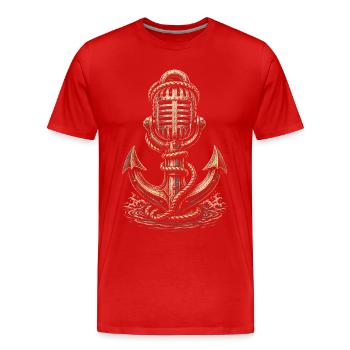 Shanty Choir Sea shanties - Men's Premium Organic T-Shirt - red - Front - Damien (186cm)