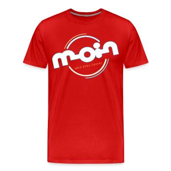 Hello - Men's Premium Organic T-Shirt - red - Front - Damien (186cm)