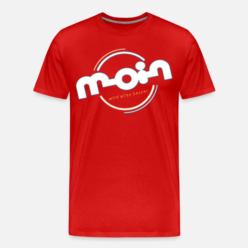 Moin - Männer Premium Bio T-Shirt - Rot