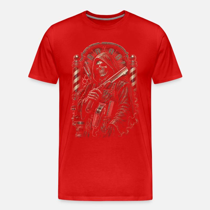 Barber Barbier - Männer Premium Bio T-Shirt - Rot