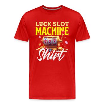 Gagnants du jackpot des machines à sous du casino - T-shirt bio Premium Homme - rouge - Devant - Damien (186cm)