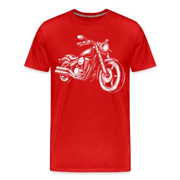 Motard Motard - T-shirt bio Premium Homme - rouge - Devant - Damien (186cm)