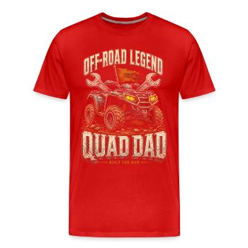 ATV Quad Driving Quad Riders Quad Dad - Men's Premium Organic T-Shirt - red - Front - Damien (186cm)