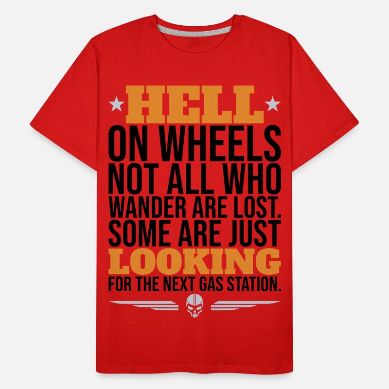 Hell On Wheels – Gas Station Biker Männer Premium Bio T-Shirt