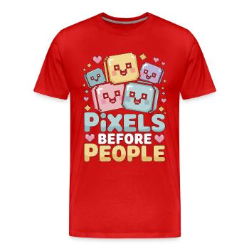 Graphic Designer Pixels Before Branding Designer - Männer Premium Bio T-Shirt - Rot - Vorne - Damien (186cm)