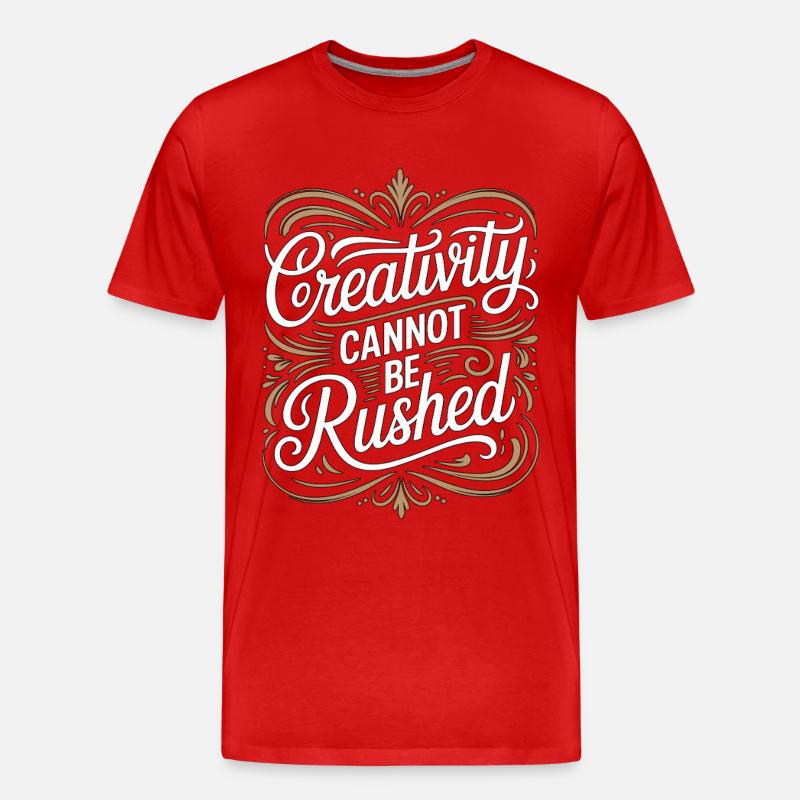Graphic Designer Creativity Cannot Visual Artist - Men's Premium Organic T-Shirt - red