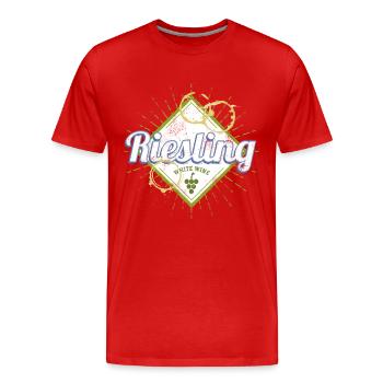 Riesling Vintage Design with Vine for Wine Drinkers - Men's Premium Organic T-Shirt - red - Front - Damien (186cm)