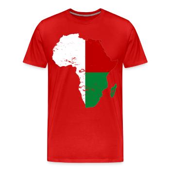 Drapeau de Madagascar Afrique - T-shirt bio Premium Homme - rouge - Devant - Damien (186cm)