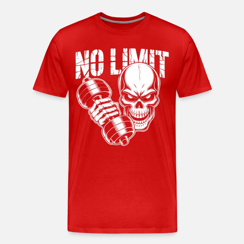 No Limit Gym - Männer Premium Bio T-Shirt - Rot