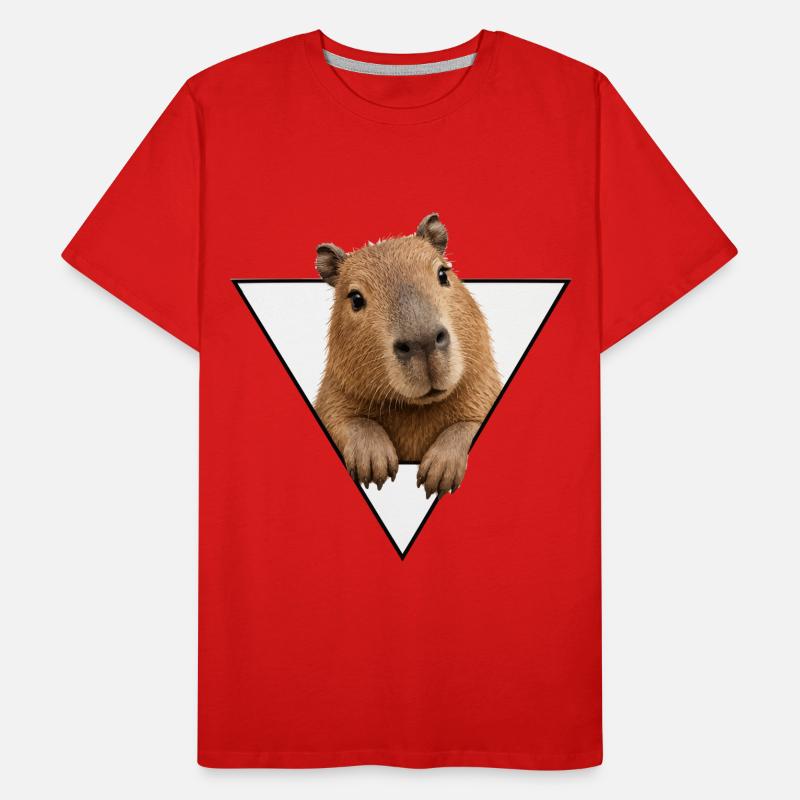 Kapybara in the Triangle Men's Premium Organic T-Shirt