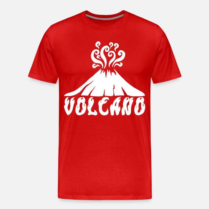 Weißer Vulkan - Männer Premium Bio T-Shirt - Rot