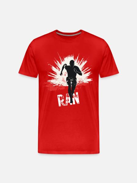 Running Jogging Runner Sprint Design - Men's Premium Organic T-Shirt - red