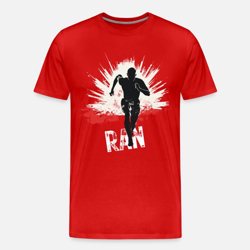 Running Jogging Runner Sprint Design - Männer Premium Bio T-Shirt - Rot