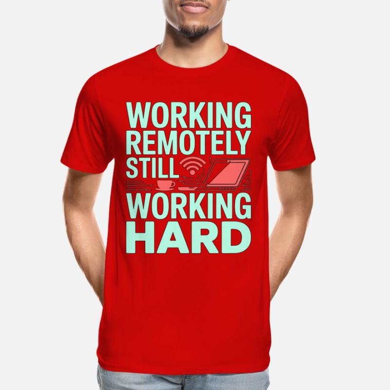 Remote Developer Working Remotely Web Programmer Men's Premium Organic T-Shirt