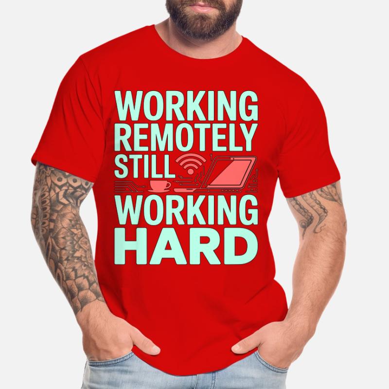 Remote Developer Working Remotely Web Programmer Men's Premium Organic T-Shirt