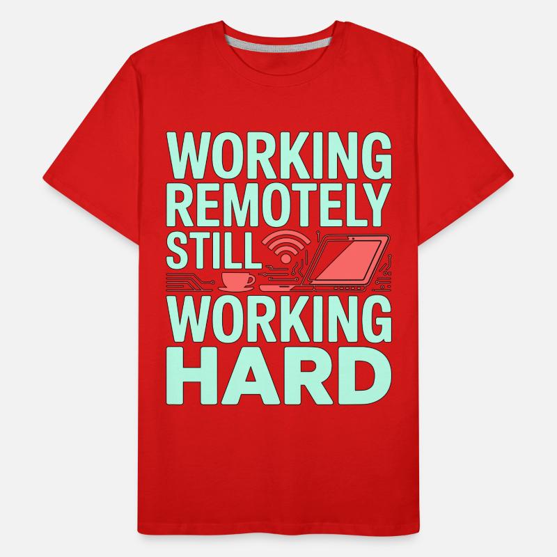 Remote Developer Working Remotely Web Programmer Men's Premium Organic T-Shirt
