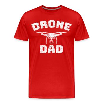 Drone Cinematic FPV Flying Nature Retro Gift - Men's Premium Organic T-Shirt - red - Front - Damien (186cm)