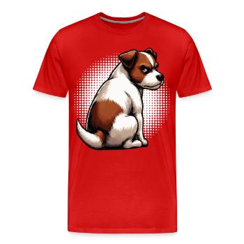 Jack Russel terrier Jack russel Besitzer Jacky - Männer Premium Bio T-Shirt - Rot - Vorne - Damien (186cm)