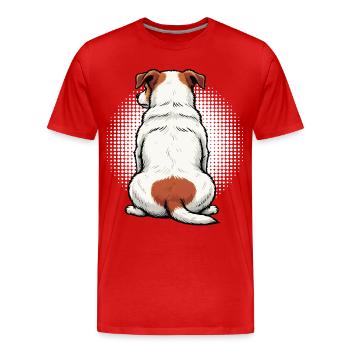 Jack Russel terrier Jack russel Besitzer Jacky - Männer Premium Bio T-Shirt - Rot - Vorne - Damien (186cm)