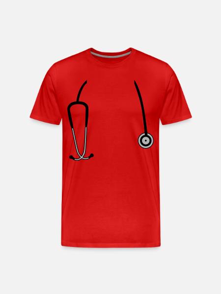 stethoscope - Men's Premium Organic T-Shirt - red