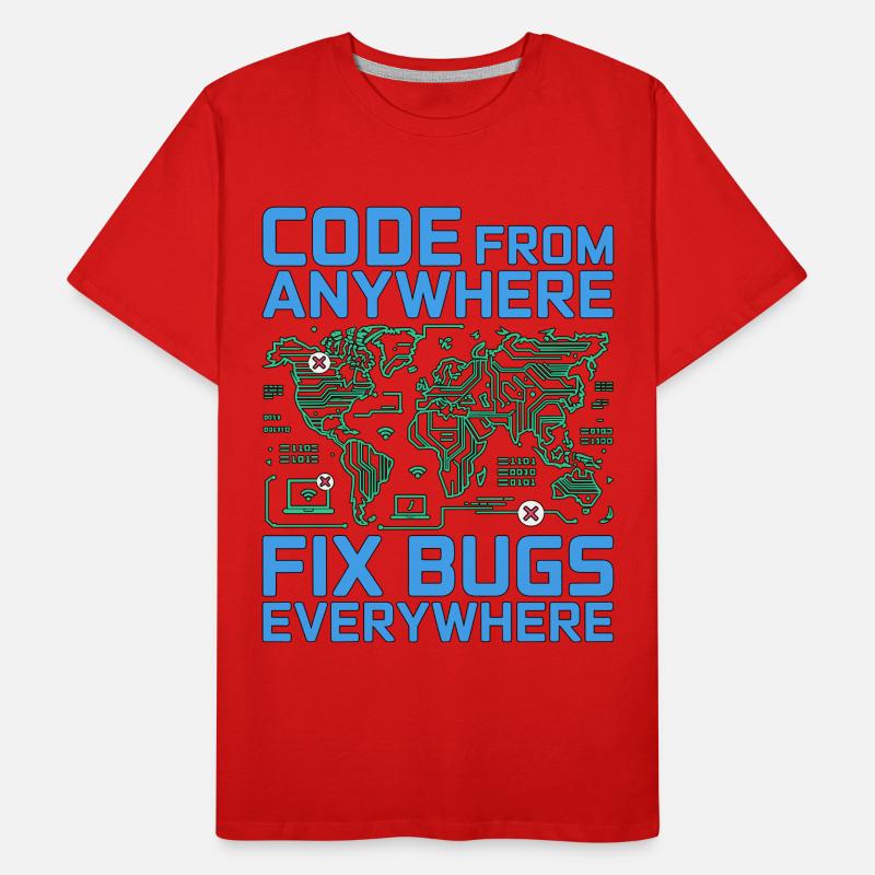 Remote Developer Code From Anywhere Remote Tech Männer Premium Bio T-Shirt