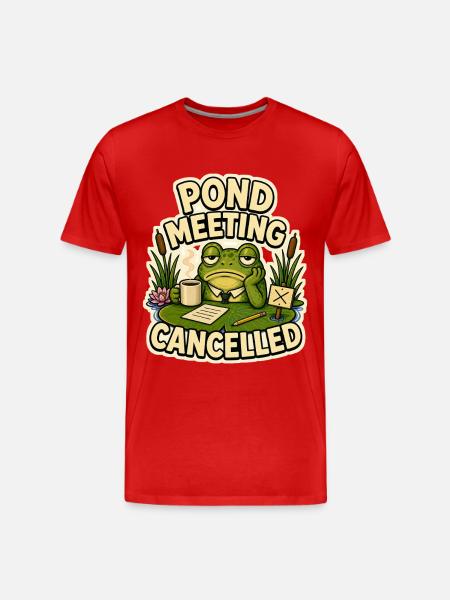 Teichtreffen Abgesagt Frosch - Männer Premium Bio T-Shirt - Rot