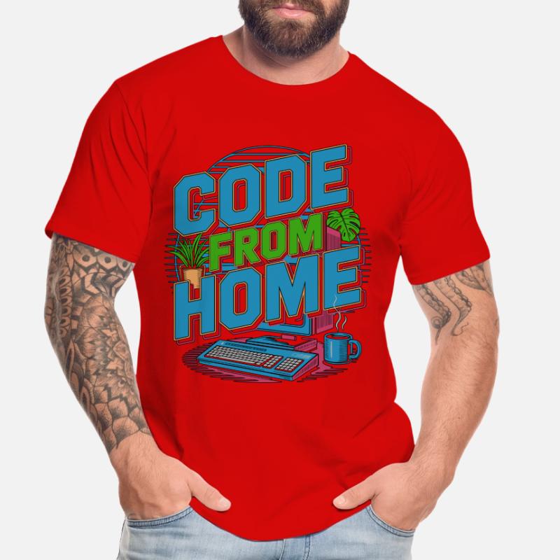 Remote Developer Code From Home Software Developer Männer Premium Bio T-Shirt