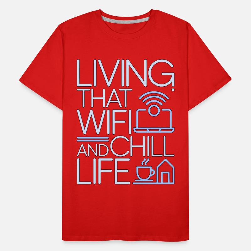 Remote Developer Living That WiFi Web Developer Männer Premium Bio T-Shirt