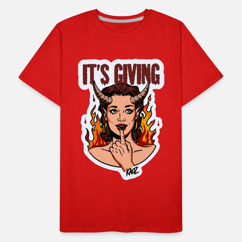 Devilish Diva Flame Men's Premium Organic T-Shirt