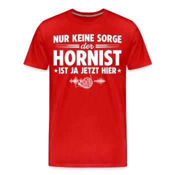 Blasmusiker - Keine Sorge der Hronist ist hier - Männer Premium Bio T-Shirt - Rot - Vorne - Damien (186cm)