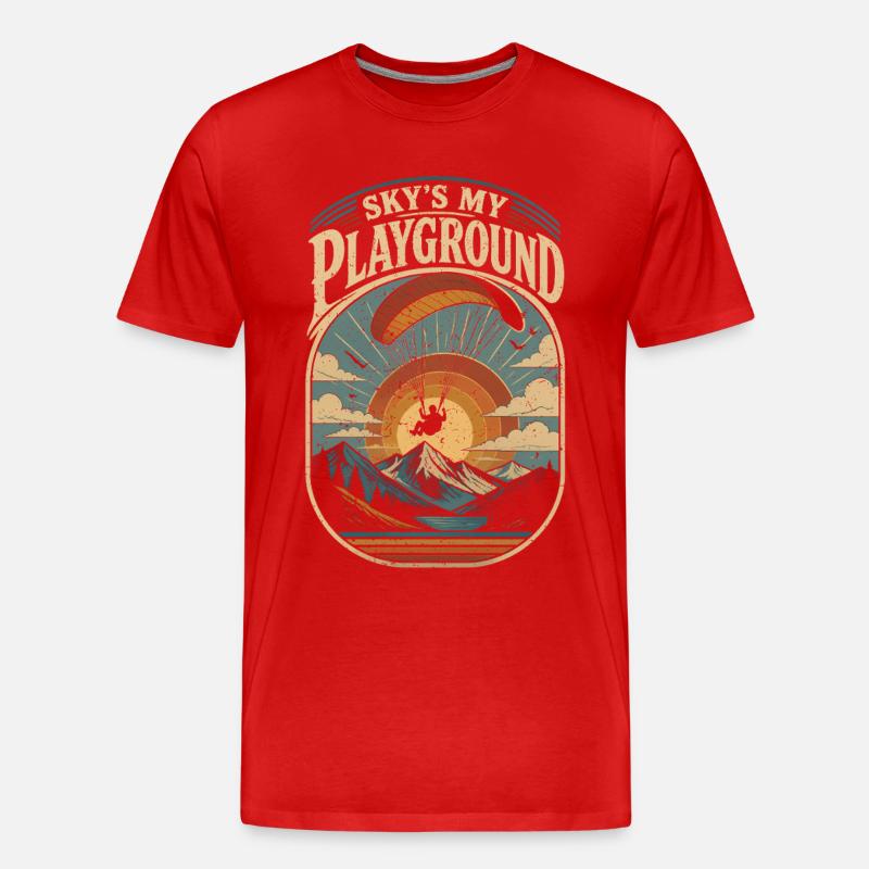 Paragliding Paraglider Gleiter - Männer Premium Bio T-Shirt - Rot
