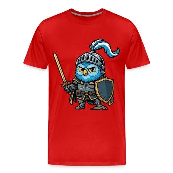 Knight Owl Ren Faire Mittelalterfest - Männer Premium Bio T-Shirt - Rot - Vorne - Damien (186cm)