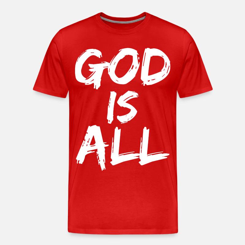 god is all - Männer Premium Bio T-Shirt - Rot