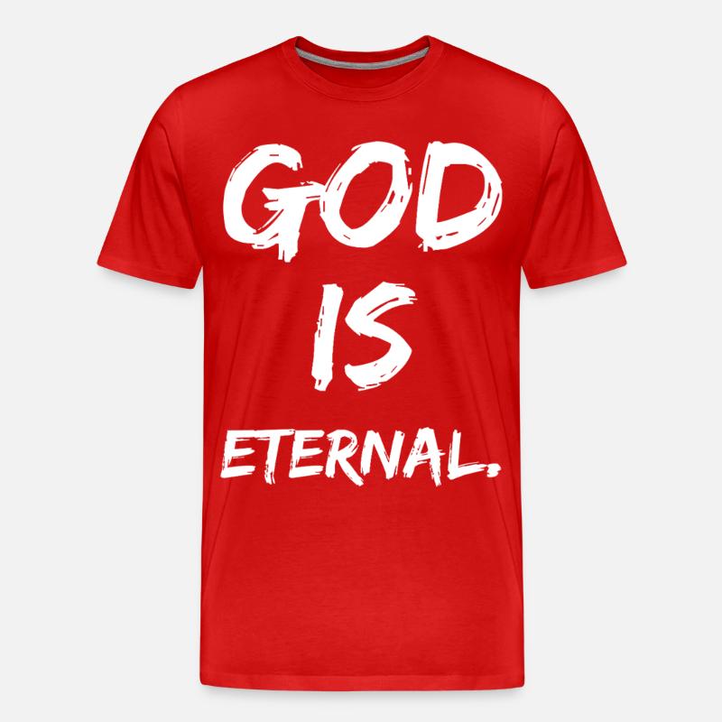 god is eternal - Männer Premium Bio T-Shirt - Rot