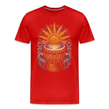 Belize Belizische Wurzel - Männer Premium Bio T-Shirt - Rot - Vorne - Damien (186cm)