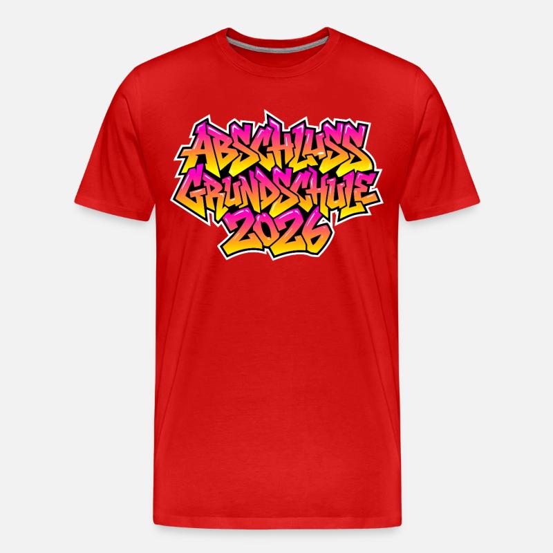 Elementary School Graduation 2026 Graffiti - Men's Premium Organic T-Shirt - red