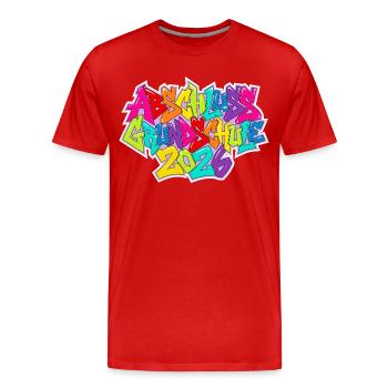 Remise des diplômes de l'école primaire 2026 - T-shirt bio Premium Homme - rouge - Devant - Damien (186cm)
