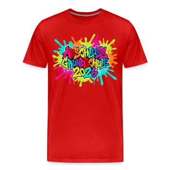 Remise des diplômes de l'école primaire 2026 - T-shirt bio Premium Homme - rouge - Devant - Damien (186cm)