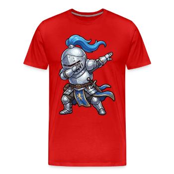 Kinder Dabben Knight Ren Faire Mittelalter - Männer Premium Bio T-Shirt - Rot - Vorne - Damien (186cm)