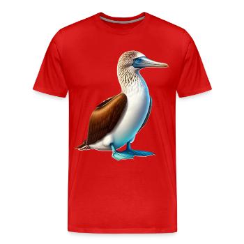 blue-footed booby - Men's Premium Organic T-Shirt - red - Front - Damien (186cm)