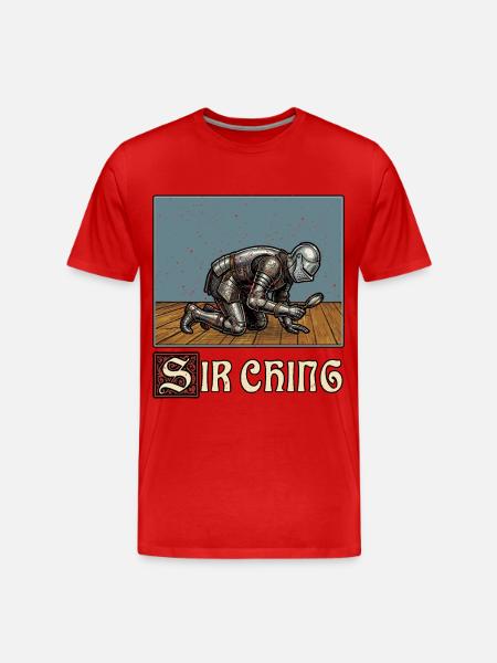 Sir Ching Searching Ren Faire Medieval - Men's Premium Organic T-Shirt - red