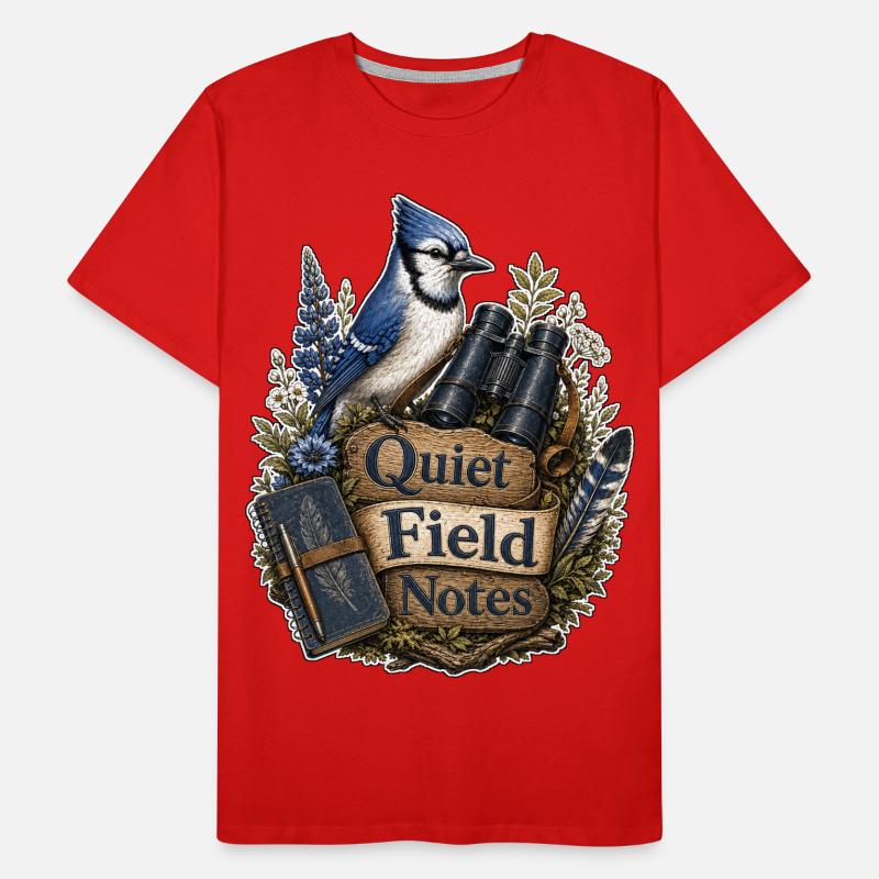 Nuages de notes de terrain calmes T-shirt bio Premium Homme